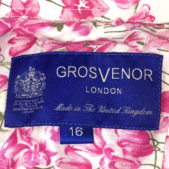 Floral pink long sleeved button down - Picture 2 of 2